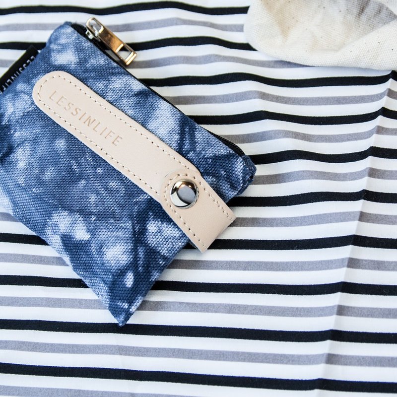 Jane French blue dyed sky 3 seconds key coin purse - กระเป๋าใส่เหรียญ - เส้นใยสังเคราะห์ หลากหลายสี