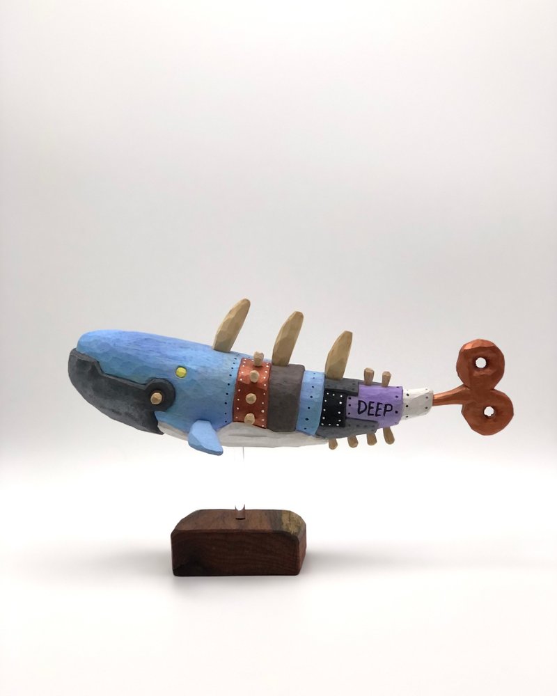 Robotic whale No.3 Deep - 擺飾/家飾品 - 木頭 