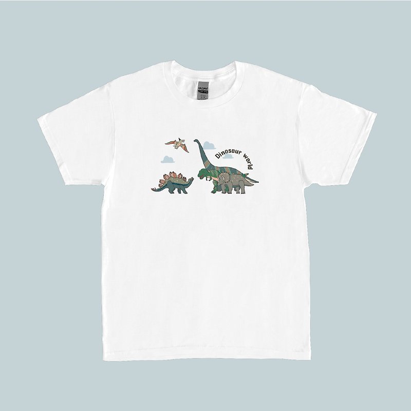 [Cotton T-shirt] Dinosaur World/8 styles-Family/Couples/Individuals - เสื้อฮู้ด - ผ้าฝ้าย/ผ้าลินิน 