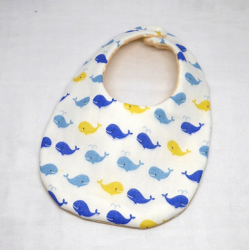 Japanese Handmade 8-layer-gauze Baby Bib - Bibs - Paper Blue