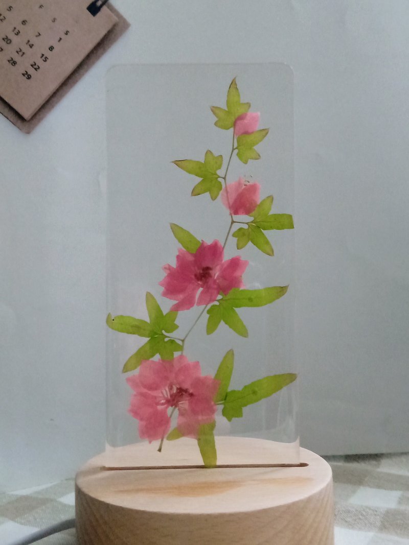 客戶專屬訂單 chi20sh1314, 壓花燭台| 療愈LED小夜燈 | 粉色千 - 燈具/燈飾 - 其他材質 粉紅色