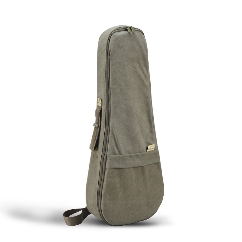 GBS 21-inch Ukulele Bag Retro Canvas Bag 20mm Thick Piano Bag Soprano Ukulele Bag - กีตาร์เครื่องดนตรี - เส้นใยสังเคราะห์ สีเขียว