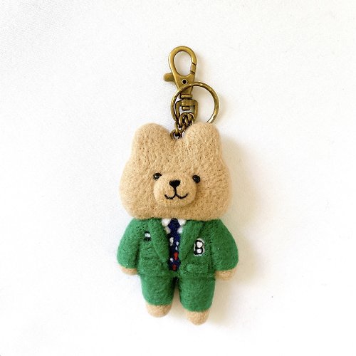 林檎 羊毛フェルト 林檎小熊穿制服 BTS服裝 羊毛氈鑰匙圈