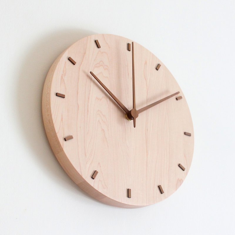 Refurbished defective good product CLOCK_26 Classic solid wood silent wall clock - Clocks - Wood Brown