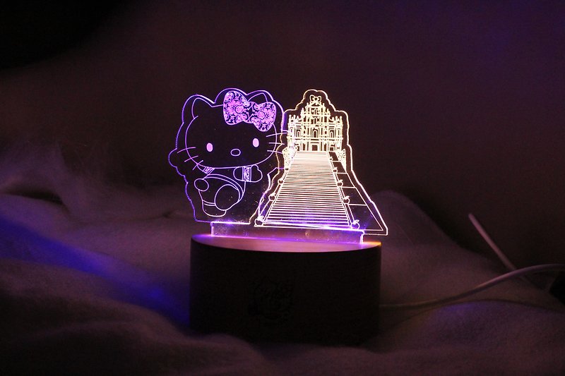 澳門限定Sanrio合作HelloKitty產品 小夜燈 - 燈具/燈飾 - 樹脂 多色