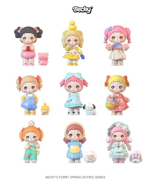 BECKY`S FURRY SPRING OUTING ブラインドボックス Boptoys BECKY BECKY Furry Spring Tour Series Blind Box