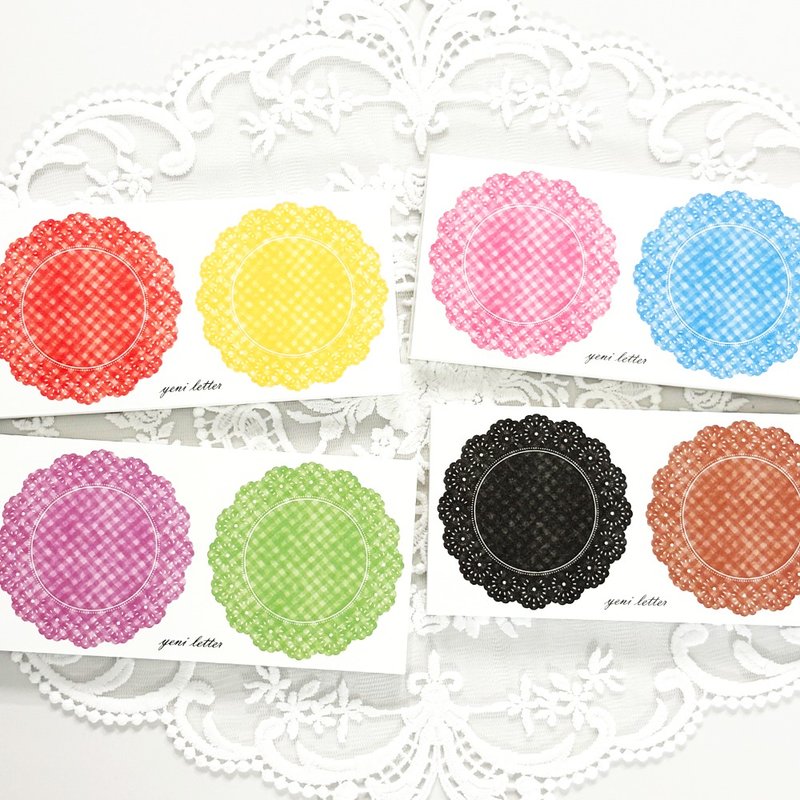 蕾絲花紋紙 - memo/便利貼 - 紙 多色