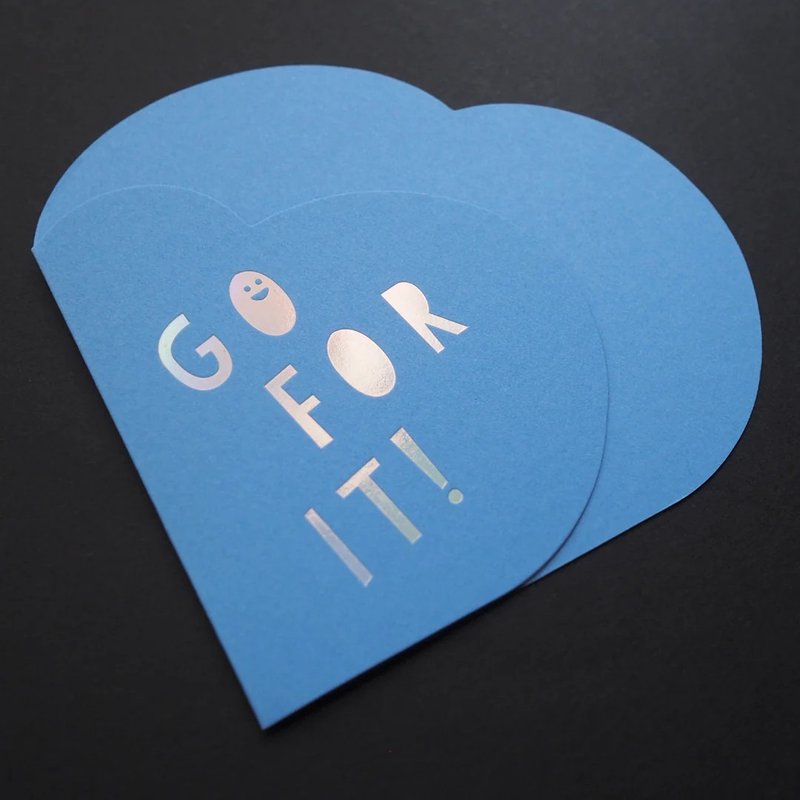 燙金賀卡 - Go For It ! - 卡片/明信片 - 紙 多色