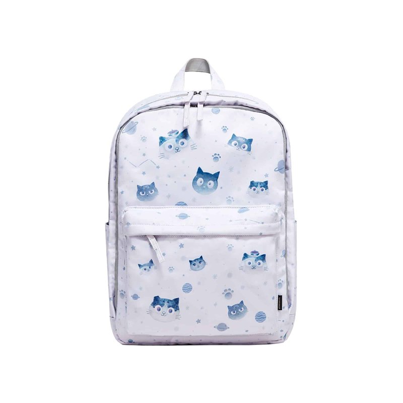 【HC STORE x 黃阿瑪聯名系列】雙主袋後背包 - 水彩夢境 - 電腦包/筆電包 - 聚酯纖維 白色