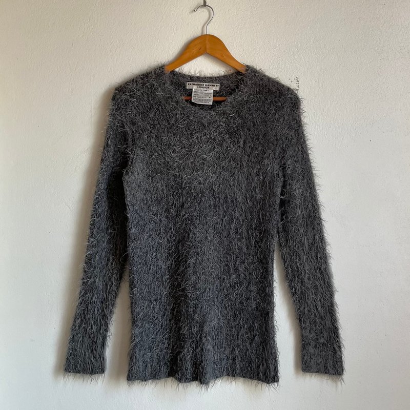 90s KATHARINE HAMNETT LONDON Knit Pullover Sweater - สเวตเตอร์ผู้หญิง - เส้นใยสังเคราะห์ 