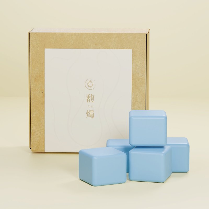 Unique Happiness | Grapefruit Sea Salt Fragrance Wax Block | Fresh Ocean Fragrance - น้ำหอม - ขี้ผึ้ง สีน้ำเงิน