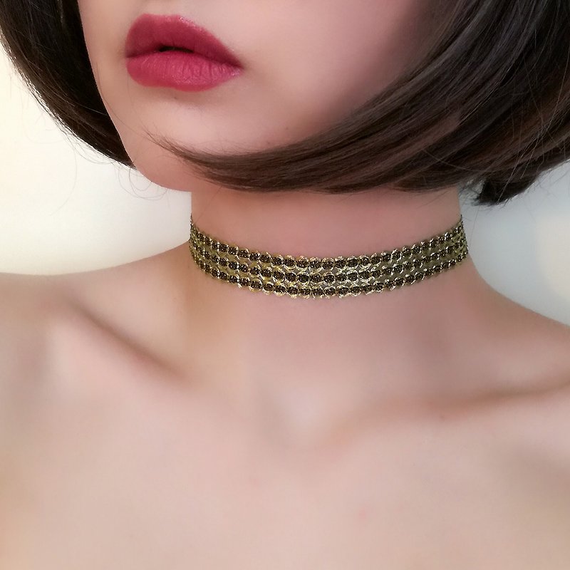 G Connected Golden Future Choker SV118G - Necklaces - Polyester Gold