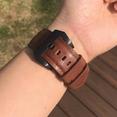 Bara Asah Workshop 【AppleWatch錶帶】深啡色櫪木牛皮/法國防汗皮/日本皮