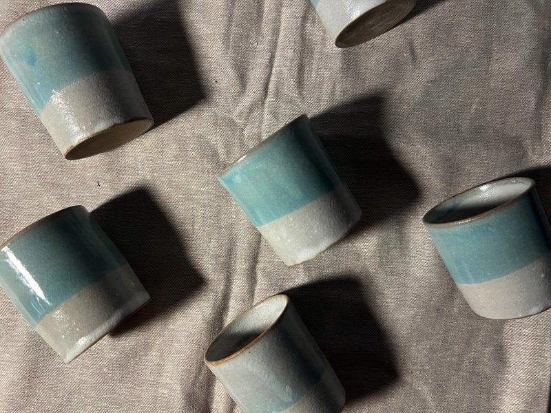 blue sky straight cup - Cups - Pottery 