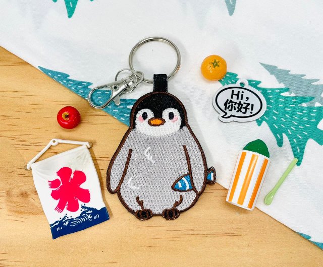 両面刺繍キーホルダー ペンギン - ショップ hinihao