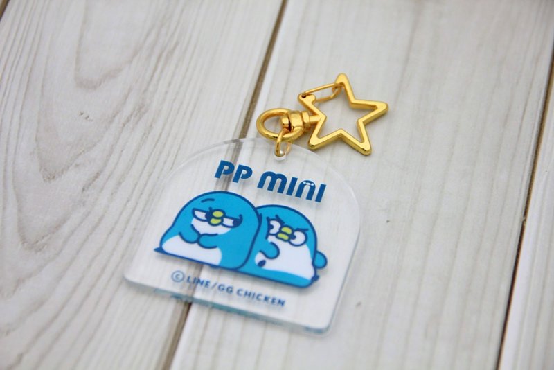 PP mini 小企鵝 | 壓克力鑰匙圈C款(背靠背款) - 吊飾/掛飾 - 壓克力 多色