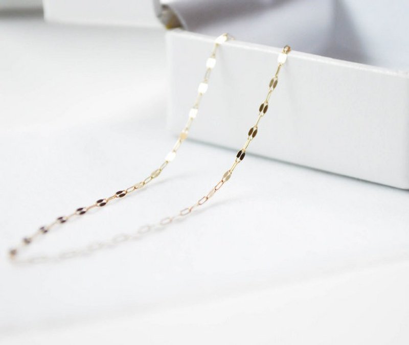 Bracelet/K10 Design Cut Chain Bracelet 手鐲 鏈 飾品 簡單 - ブレスレット - 金属 ゴールド