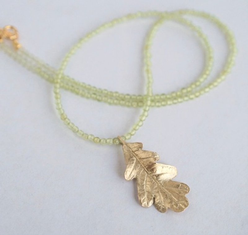 Oak leaf necklace [P077K10(NS)] - 項鍊 - 其他金屬 