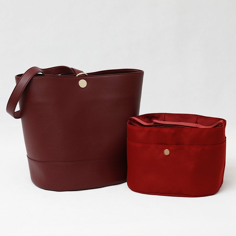 CEMY [Burgundy Wine Red] BEBEbag / Multifunctional Separated Inner Bag - Messenger Bags & Sling Bags - Faux Leather 