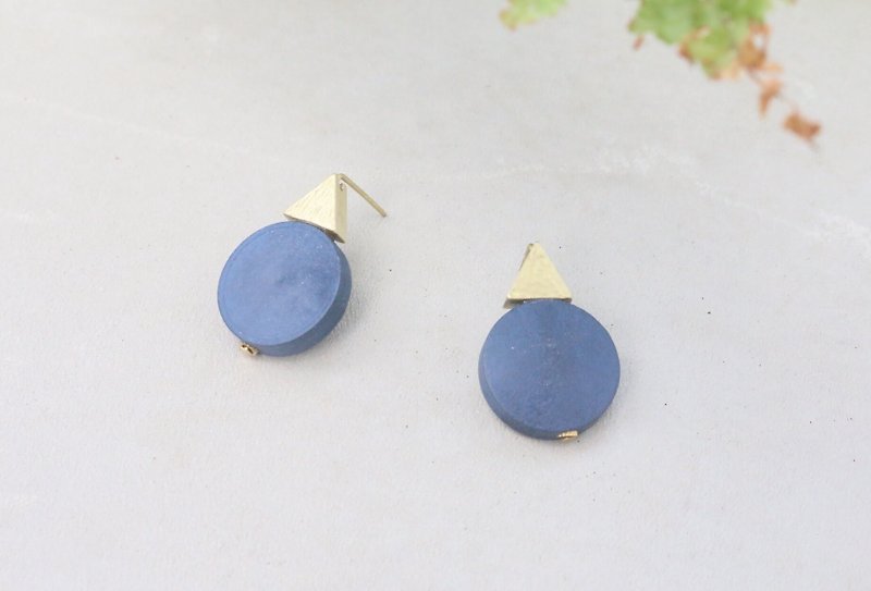 Brass earrings 1039 meet - Earrings & Clip-ons - Other Metals Blue