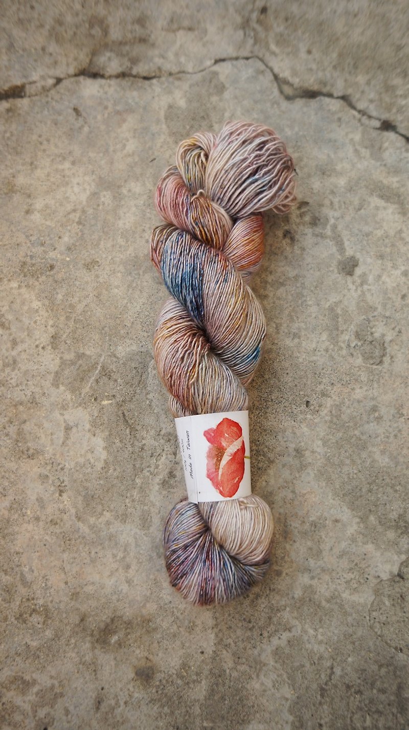 Hand dyed the line. Beads. (Super wash Merino / silk / single strand / lace thread) - Knitting, Embroidery, Felted Wool & Sewing - Wool 
