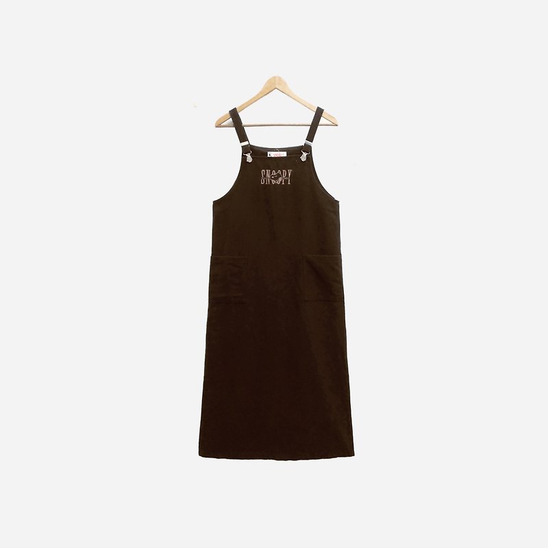 Dislocation Vintage / Tank Top Dress no.272 vintage - One Piece Dresses - Polyester Brown