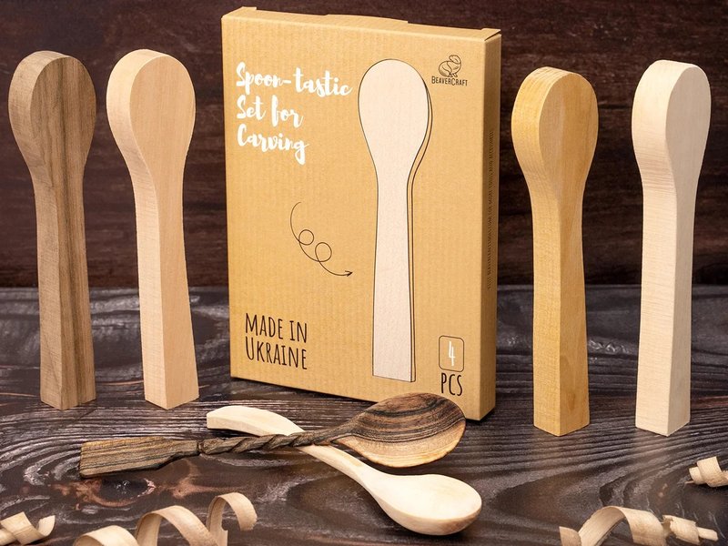 Spoon type wood-4 pcs - Wood, Bamboo & Paper - Wood Brown