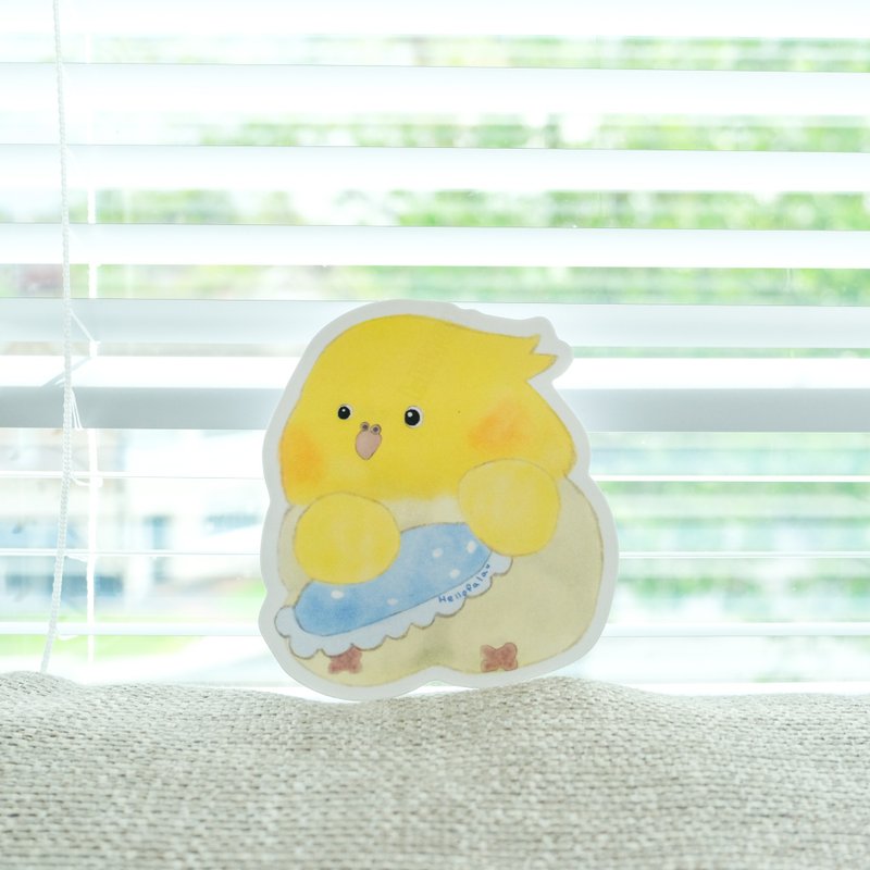 玄鳳鸚鵡大貼紙 玄鳳寶寶去購物行李大貼紙 - 貼紙 - 紙 