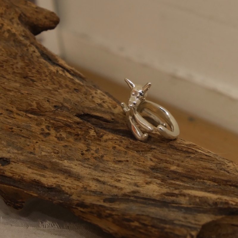 羊羊抱住尼活圍戒指 - 戒指 - 純銀 銀色