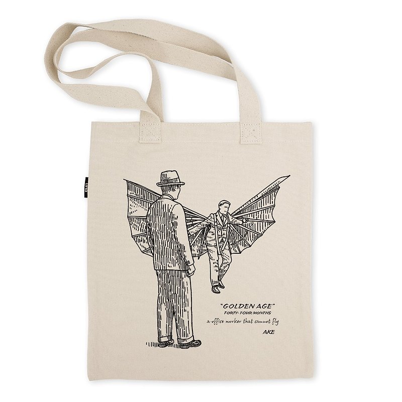 AMO®Original Tote Bags/AKE/GOLDEN AGE/A Office Worker That Cannot Fly - Messenger Bags & Sling Bags - Cotton & Hemp 