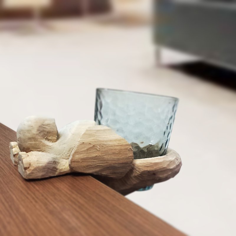 Office desk hand-made elephant cup holder - งานไม้/ไม้ไผ่/ตัดกระดาษ - ไม้ สีส้ม