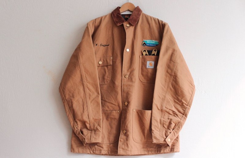 Vintage 外套 / carhartt no.133 tk - 男夾克/外套 - 棉．麻 咖啡色