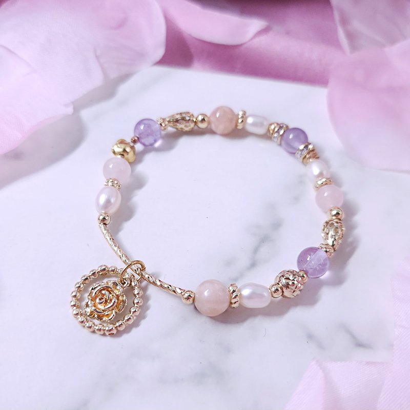 Gathering of Nobles-Princess Rose Bracelet - Bracelets - Jade Pink
