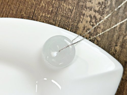 ONION BULB 天然緬甸玉A貨 白翡 冰種平安扣 古錢