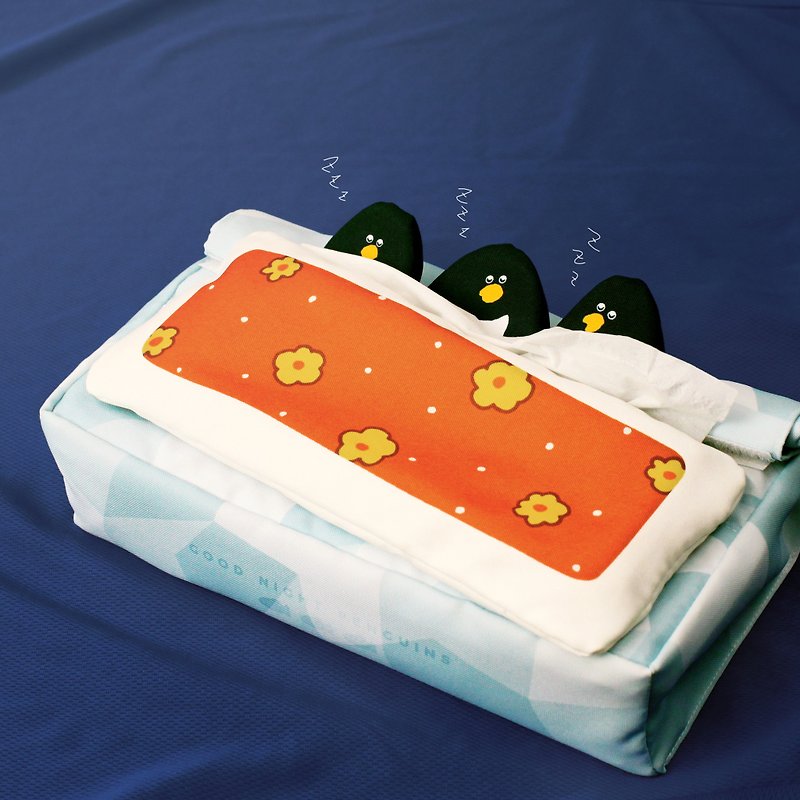 good night penguin Tissue Box - กล่องทิชชู่ - เส้นใยสังเคราะห์ สีน้ำเงิน