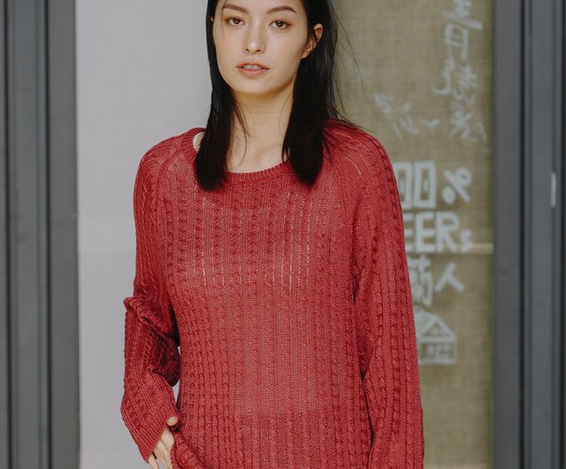 Venus red clearance sweater