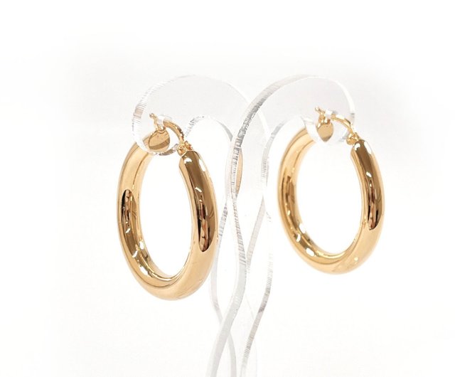 JILSANDER フープ ピアス / gold（国内即発【JILSANDER