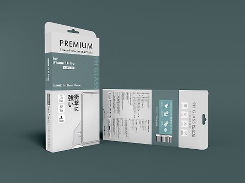 imos 美國康寧玻璃保護貼 Men's Game聯名 iP14 Pro (6.1吋) 9H 2.5D全透高耐磨玻璃保護貼
