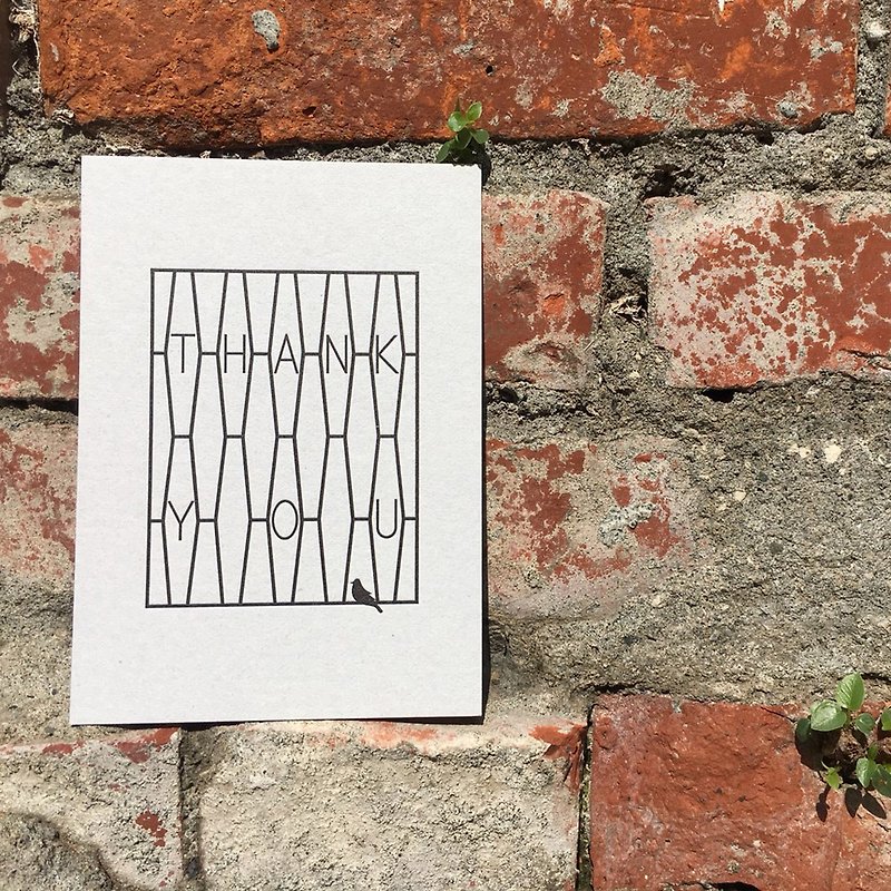Iron Stained Window Postcard | Thank You - การ์ด/โปสการ์ด - กระดาษ 
