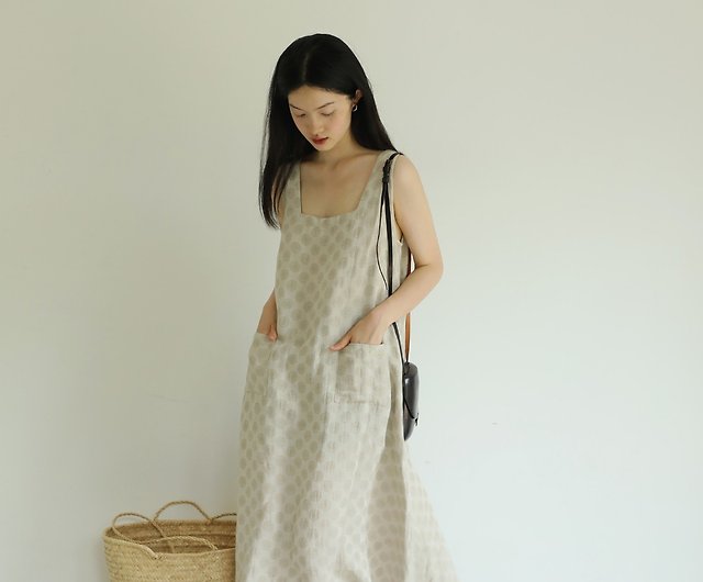 Italian Linen dot dress female Italian linen dot dress - Shop 3rdparadise  One Piece Dresses - Pinkoi