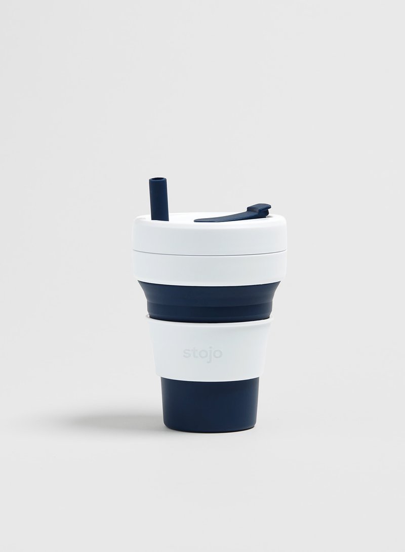 STOJO BIGGIE, 16oz/470mL, Indigo - Mugs - Silicone Blue