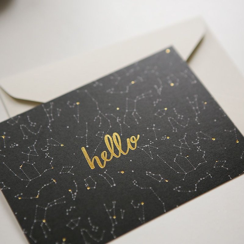 Dailylike classic moment postcard card V3-10 constellation (hello), E2D40655 - Cards & Postcards - Paper Black