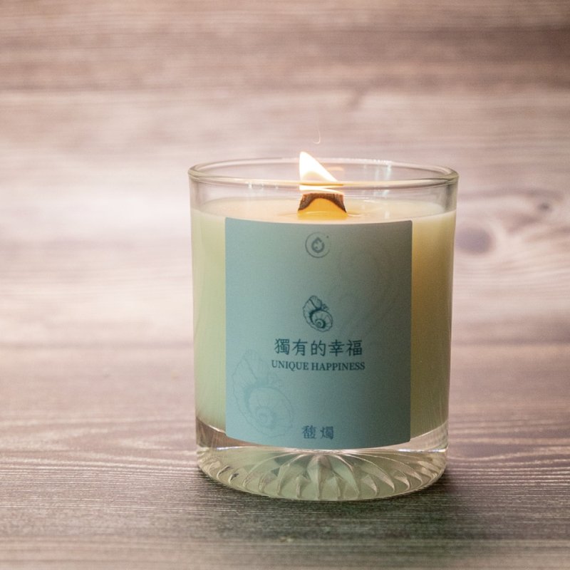 Unique Happiness | Grapefruit Sea Salt Scented Candle | Fresh Ocean Fragrance | Fu Ju Candle - เทียน/เชิงเทียน - ขี้ผึ้ง 