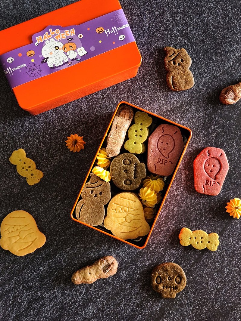 I Halloween handmade cookiesI Halloween iron box cookiesI - คุกกี้ - อาหารสด 