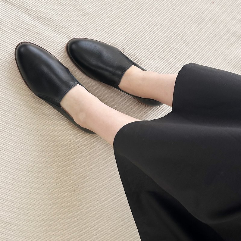 【waltz】Oxford shoes - BLACK - รองเท้าอ็อกฟอร์ดผู้หญิง - หนังแท้ สีดำ