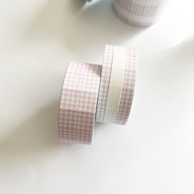 Labeller stickers, houndstooth pattern [pink] - Stickers - Paper Pink