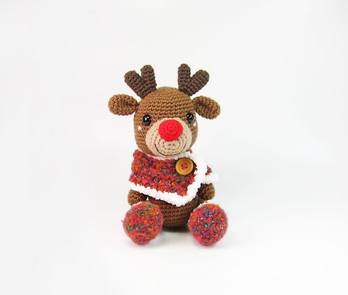 Funmay 紅鼻子麋鹿/擺件/玩偶/聖誕節/交換禮物