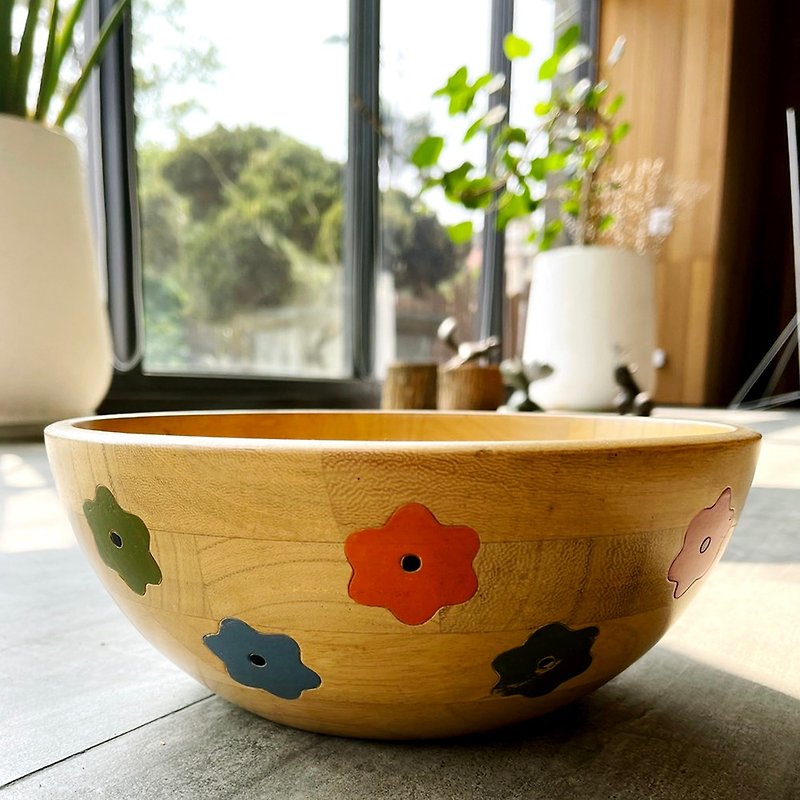 [Out of print 50% off] Flower Salad Bowl - Bowls - Wood 