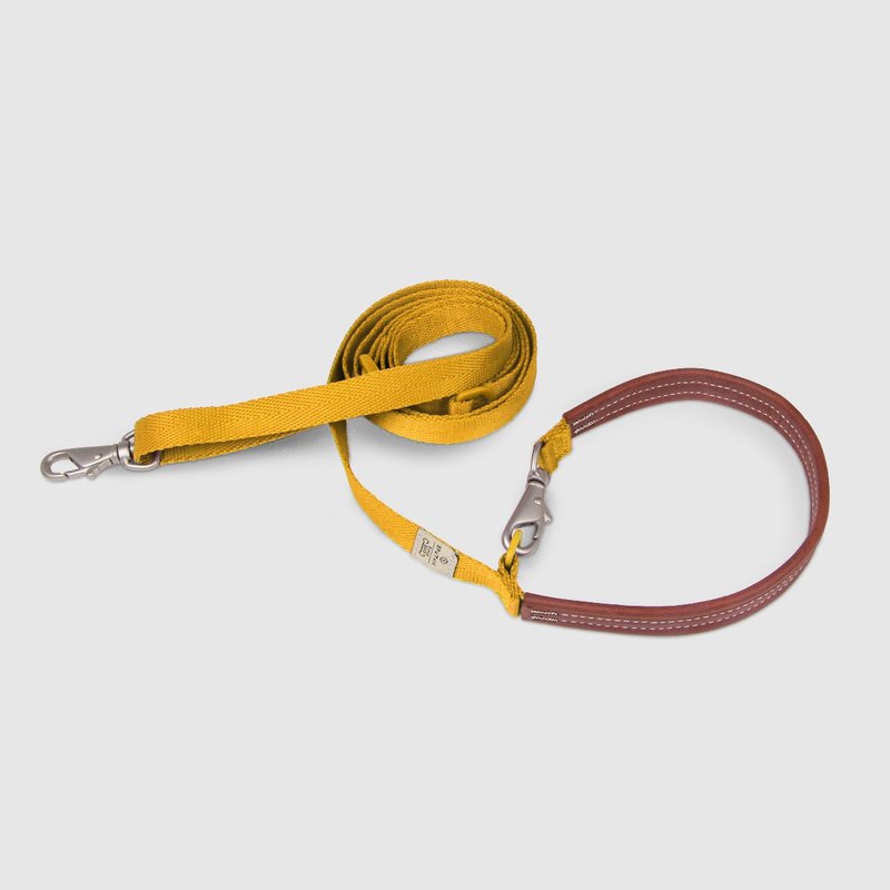 SPUTNIK Leash-Yellow (S) - ปลอกคอ - เส้นใยสังเคราะห์ สีเหลือง