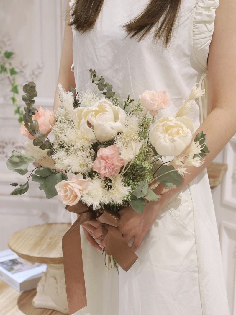 乾燥新娘捧花 - 乾燥花/永生花 - 植物．花 卡其色